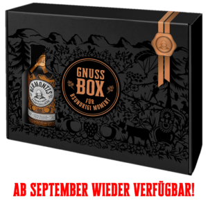 Die Bermontis Genussbox - gutes Geschenk - präsentiert und jeweils ab September über den Winter erhältlich