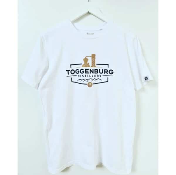 T-Shirt - stylish und bequem für den Alltag - in weiss, mit dem ansprechenden Logo von Toggenburg Distillery GmbH
